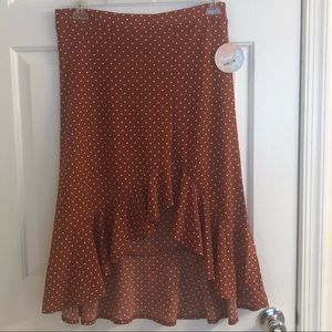 NWT Jolie & Joy Ruffle Midi Skirt